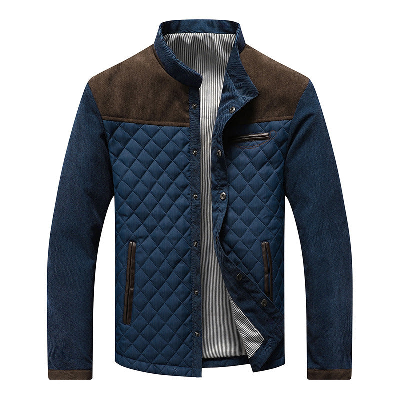 Lathan Men’s Jacket | Quilted Two-Tone Jacket for Autumn