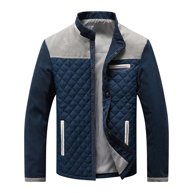Lathan Men’s Jacket | Quilted Two-Tone Jacket for Autumn