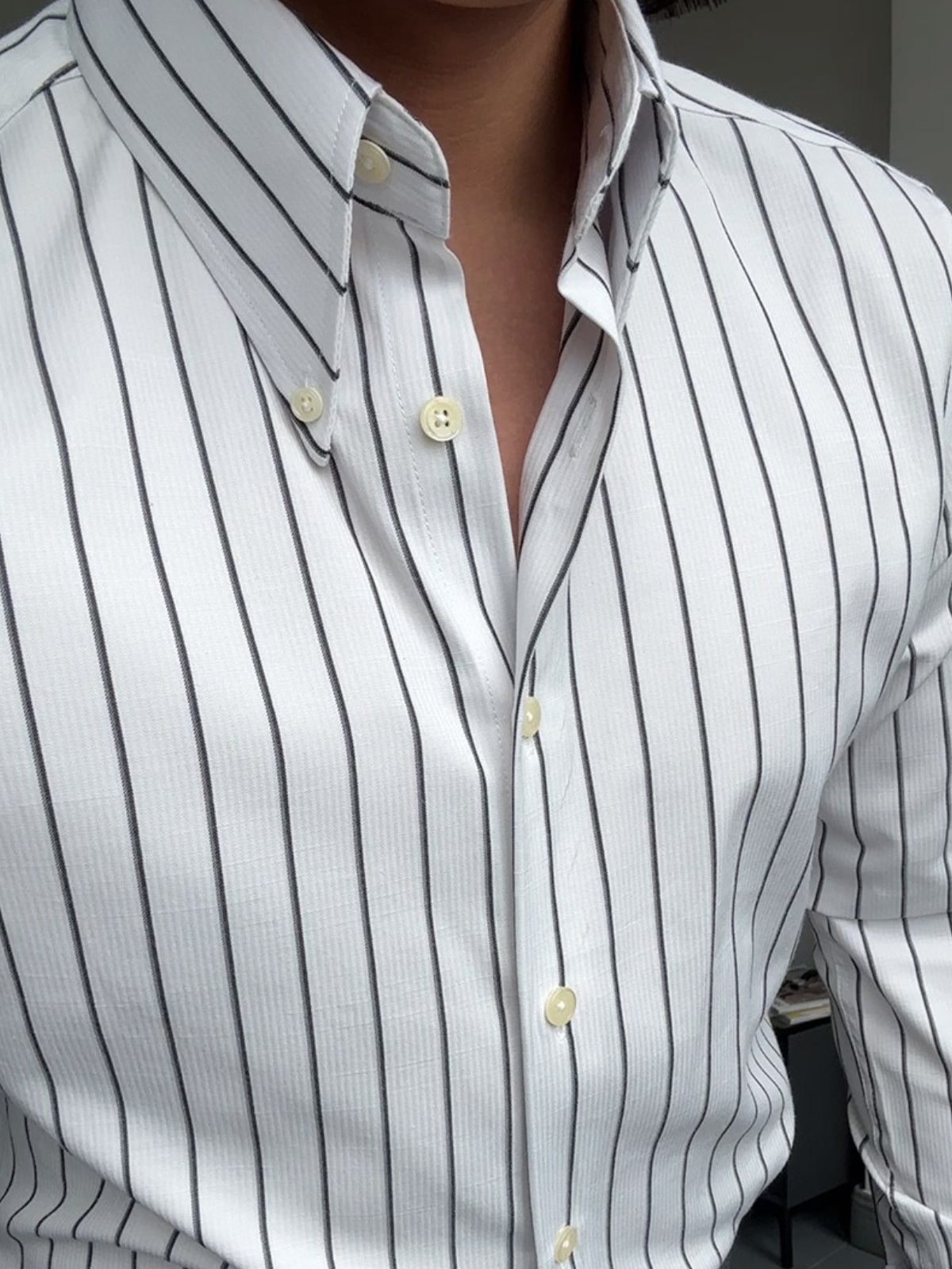 Khalid Shirt | Men's Autumn Slim Fit Retro Italian Striped Shirt