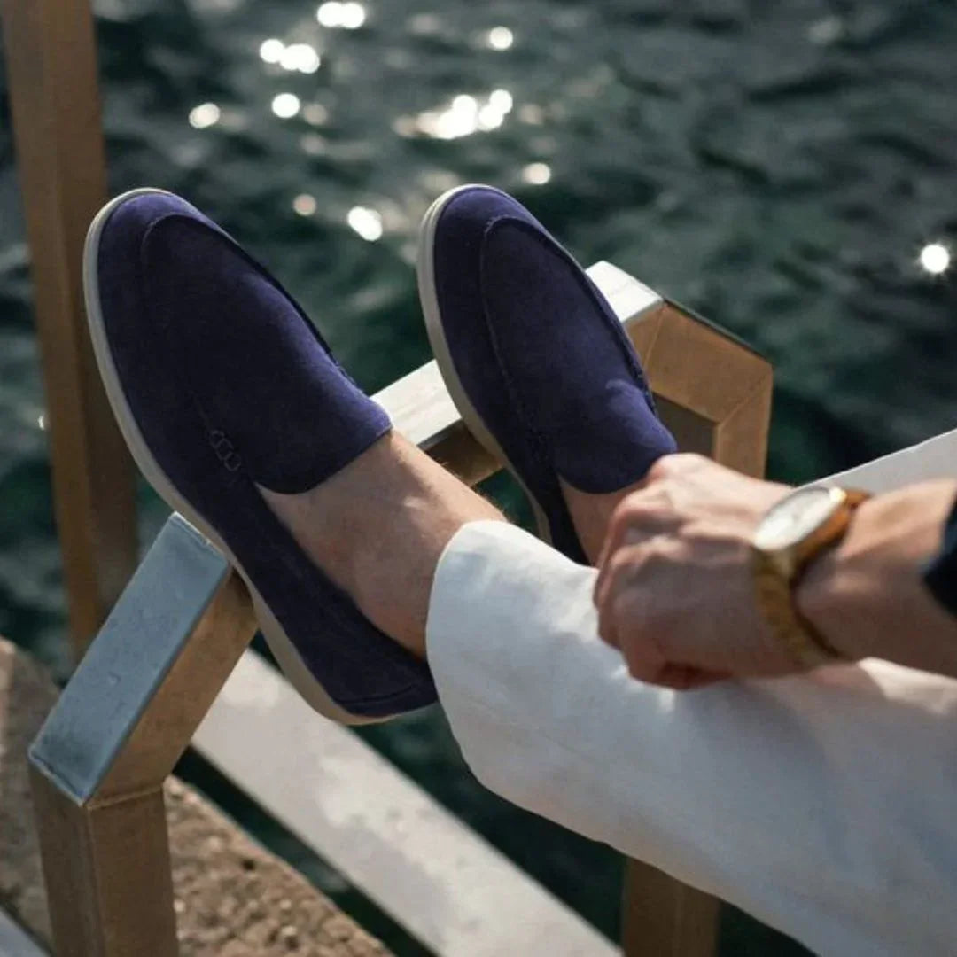 Kamil Men’s Shoes | Suede Slip-On Loafers with Low-Profile Design for Autumn