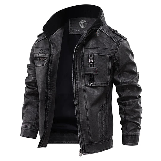 Mick Men’s Jacket | Faux Leather Biker Style