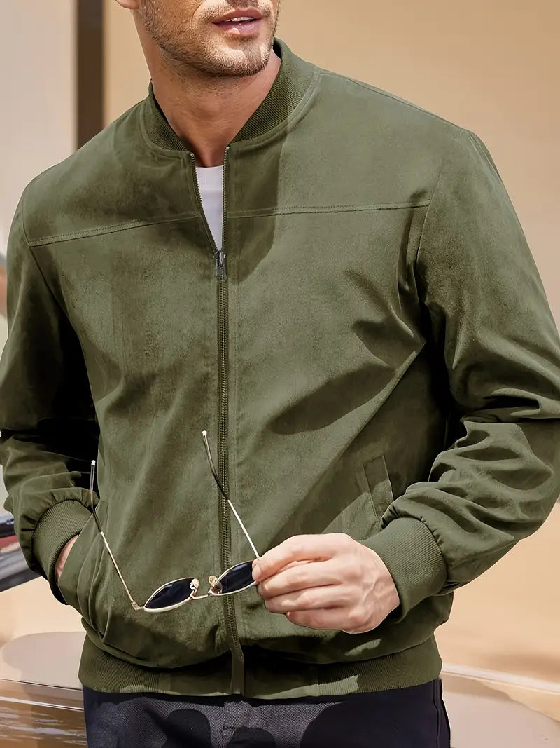 Kenneth Bomber Jacket | Men's Autumn Lightweight Casual Zip-Up Jacket