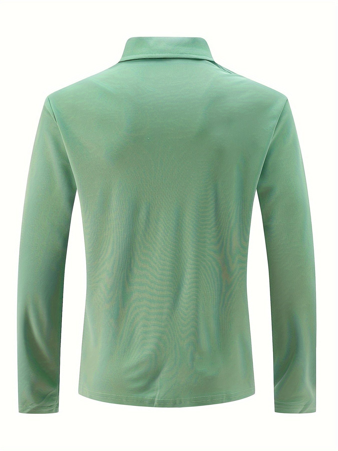 Jannick Men’s Polo Shirt | Long Sleeve Polo Shirt with Collar and Button Placket for Autumn