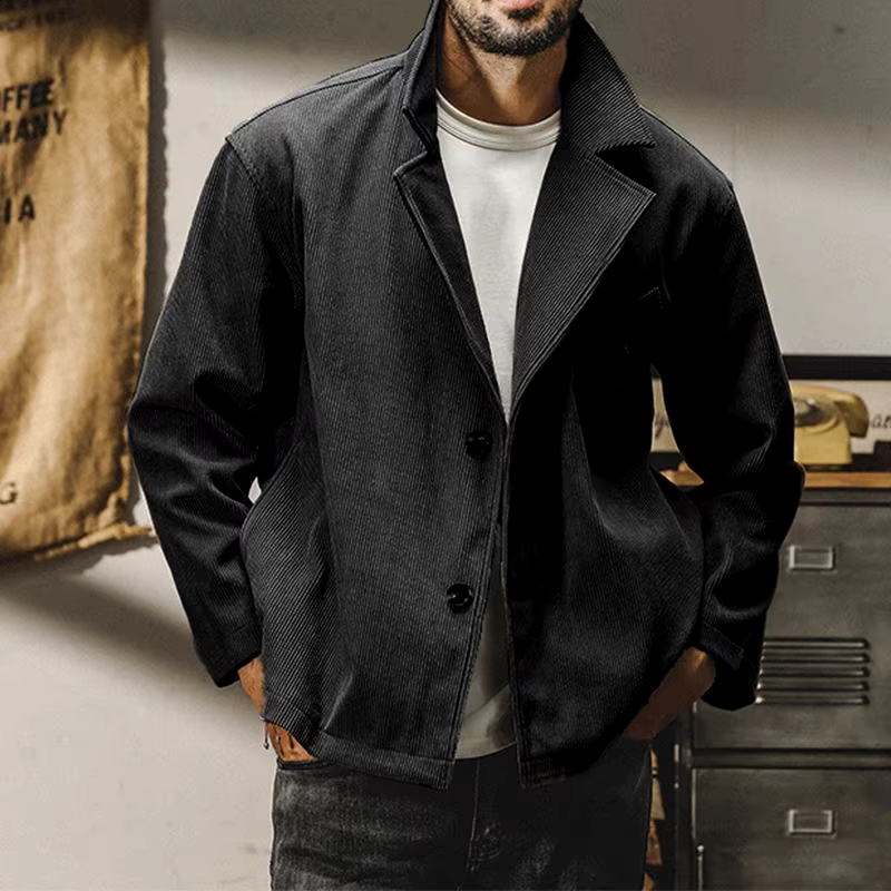 Malik Men's Corduroy Blazer | Single-Breasted Blazer for Autumn