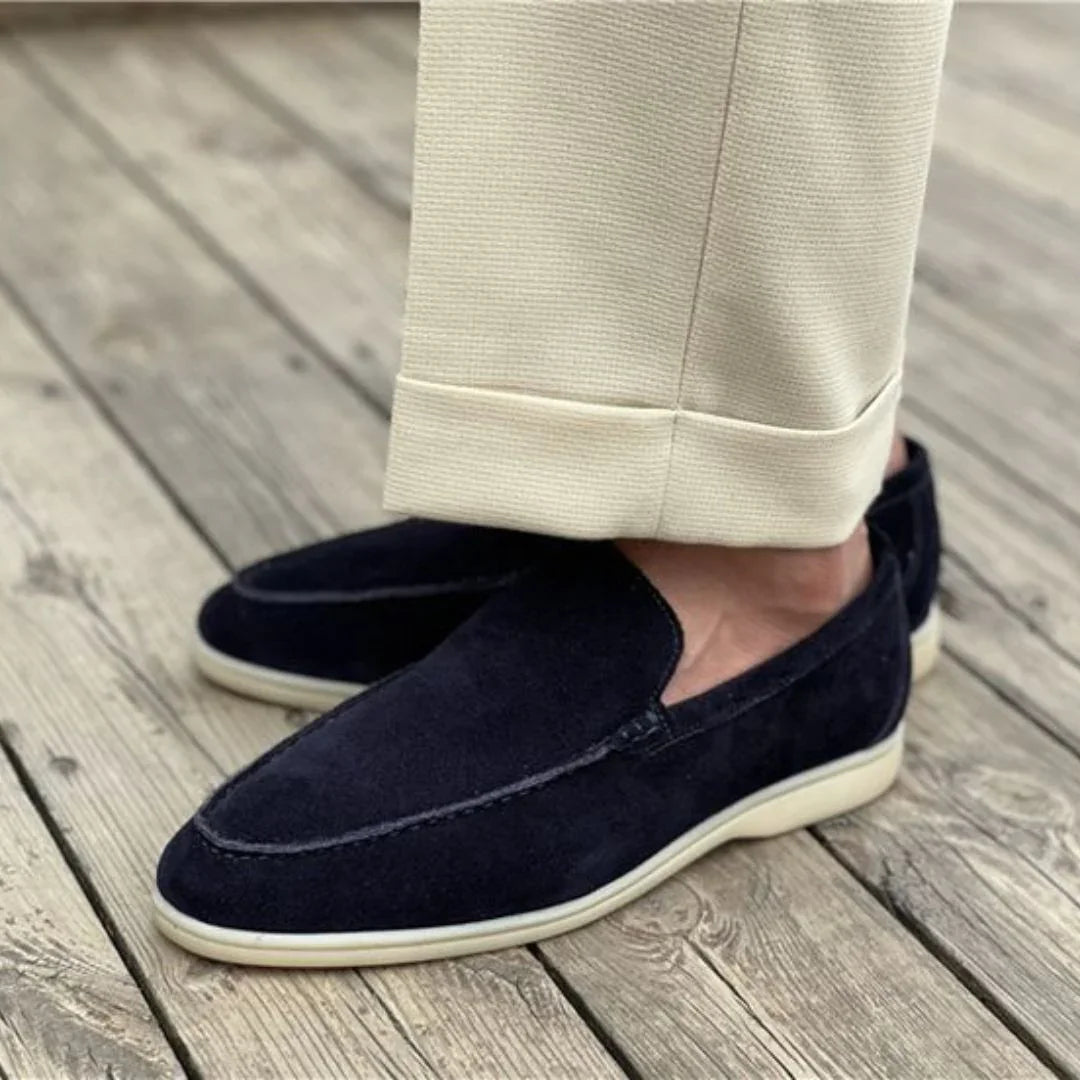 Kamil Men’s Shoes | Suede Slip-On Loafers with Low-Profile Design for Autumn