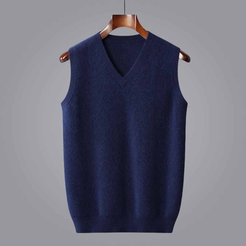 Kingson Men’s Vest | Knitted V-Neck for Autumn