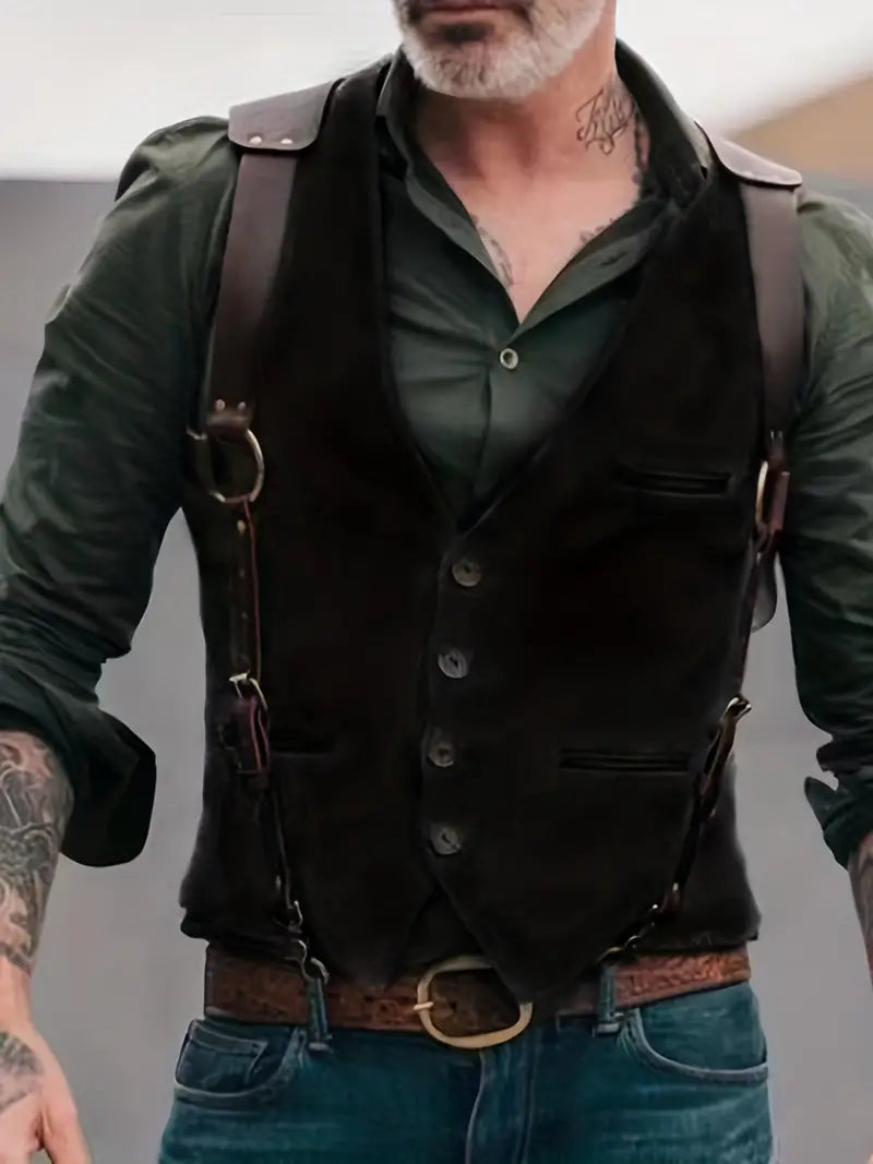 Jarod Knitted Vest | Button-Up Cardigan Style for Autumn