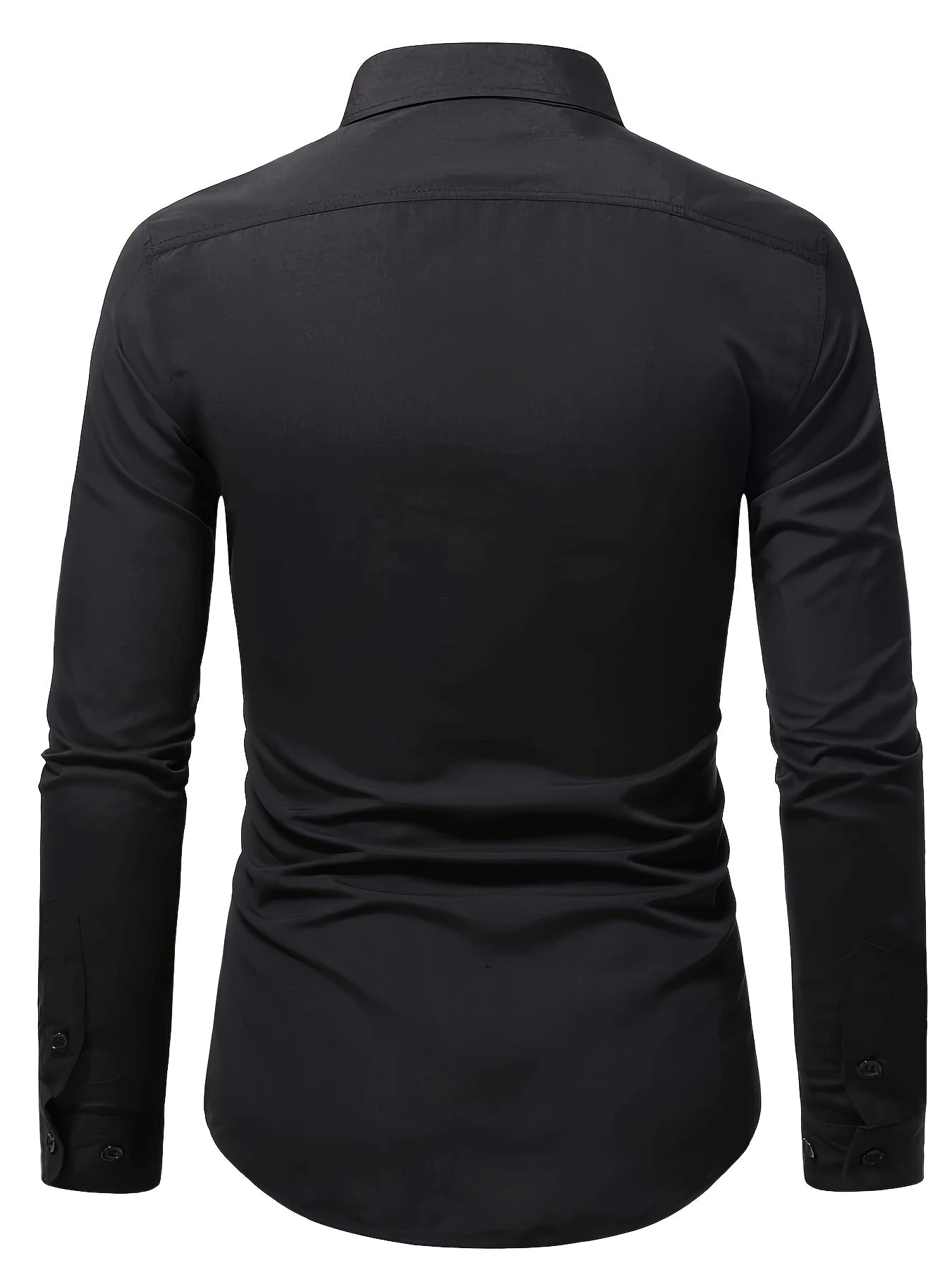 Kavon Dress Shirt | Men's Plain shirt with Notch Lapel Collar