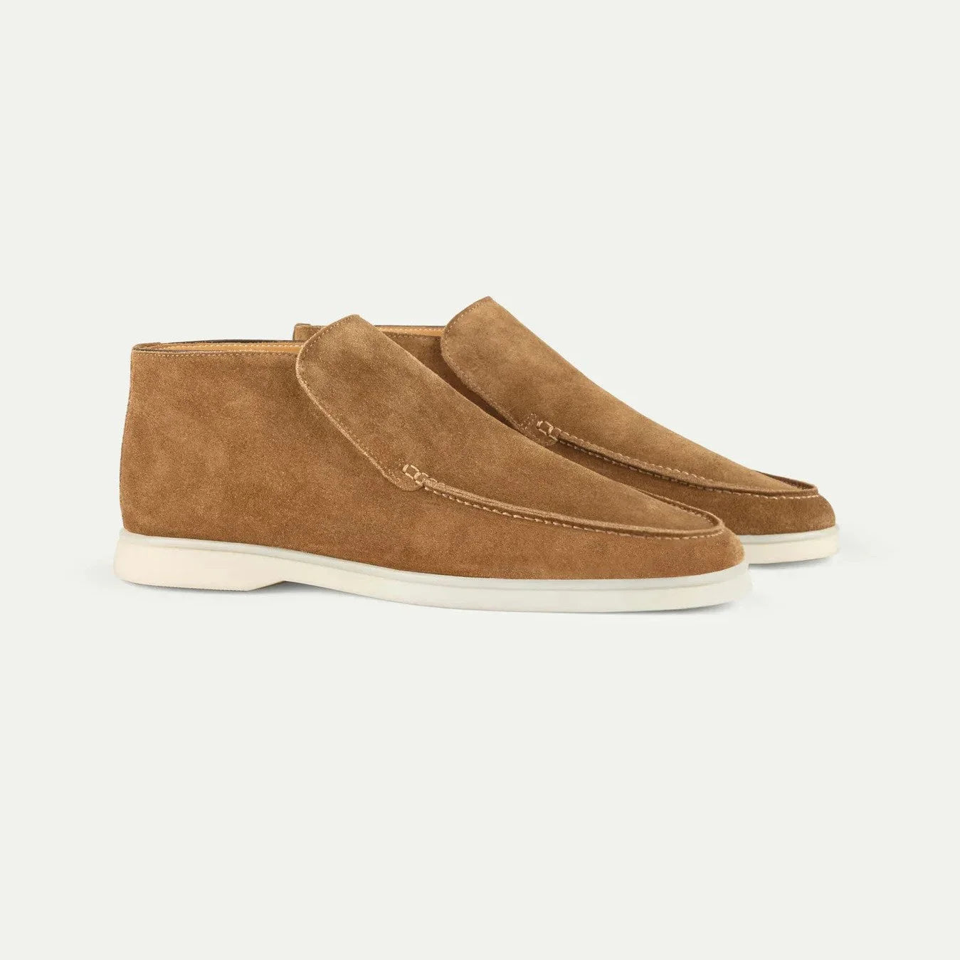 Kasimir Men’s Shoes | Suede Slip-On Loafers with Low-Cut Profile and Flat Sole for Autumn