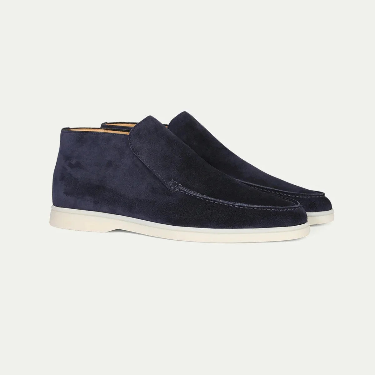 Kasimir Men’s Shoes | Suede Slip-On Loafers with Low-Cut Profile and Flat Sole for Autumn