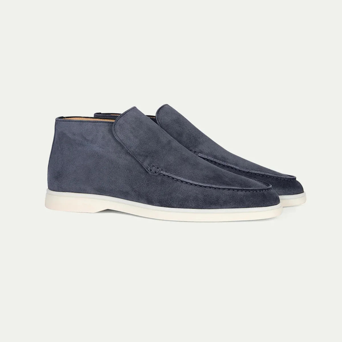 Kasimir Men’s Shoes | Suede Slip-On Loafers with Low-Cut Profile and Flat Sole for Autumn
