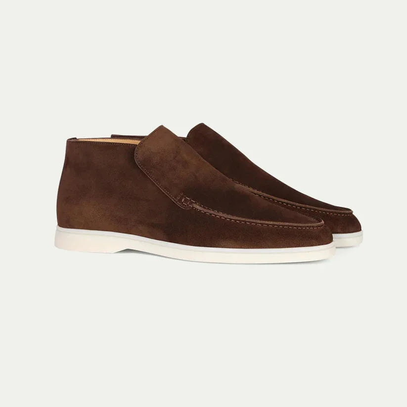 Kasimir Men’s Shoes | Suede Slip-On Loafers with Low-Cut Profile and Flat Sole for Autumn