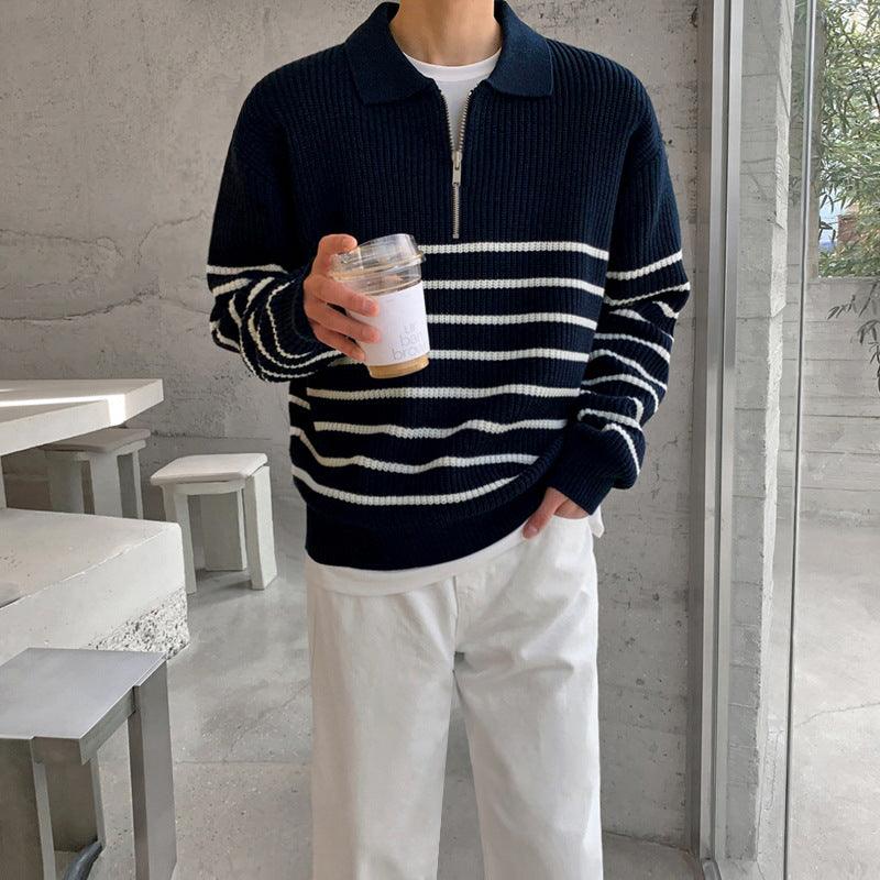 Leofric Men’s Jumper | Two-Tone Knit Jumper for Autumn