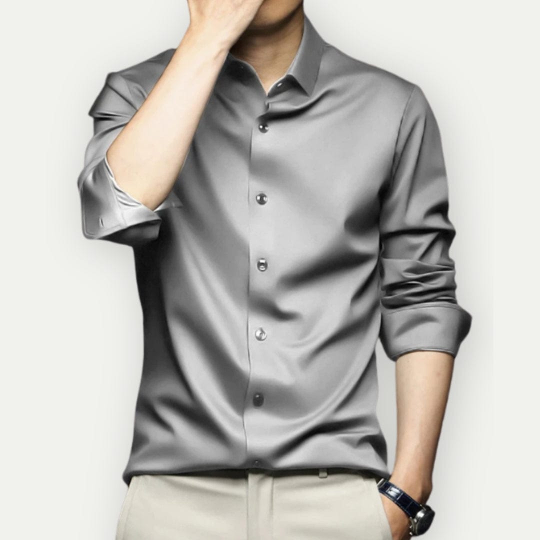 Kahlil Dress Shirt | Men's Slim Fit Satin Shirt