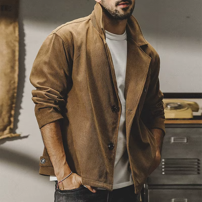 Malik Men's Corduroy Blazer | Single-Breasted Blazer for Autumn