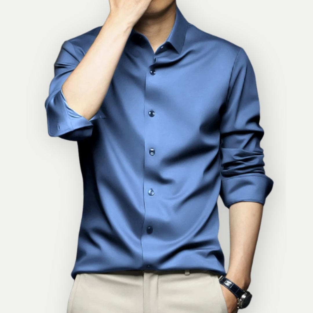 Kahlil Dress Shirt | Men's Slim Fit Satin Shirt