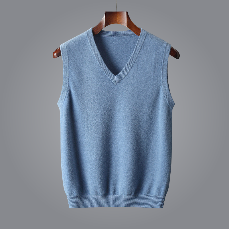 Kingson Men’s Vest | Knitted V-Neck for Autumn
