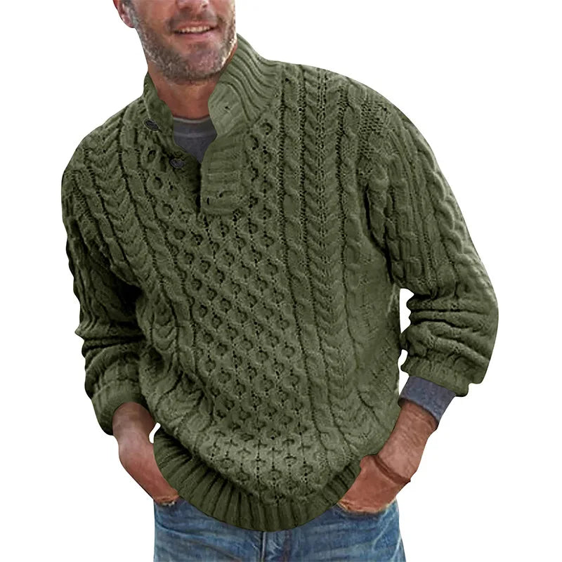 Lindon Men’s Jumper | Cable Knit Sweater for Autumn