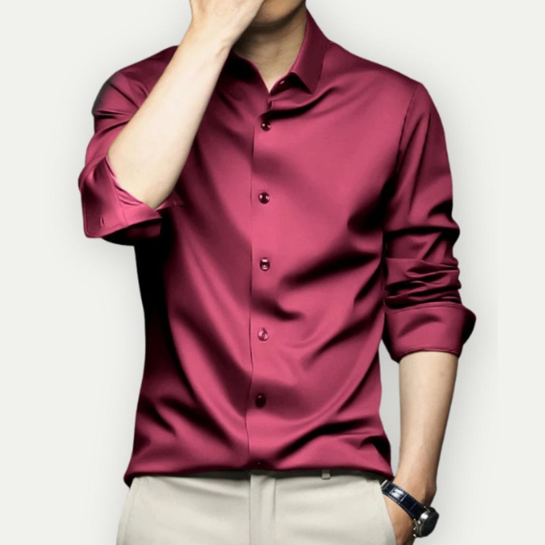 Kahlil Dress Shirt | Men's Slim Fit Satin Shirt