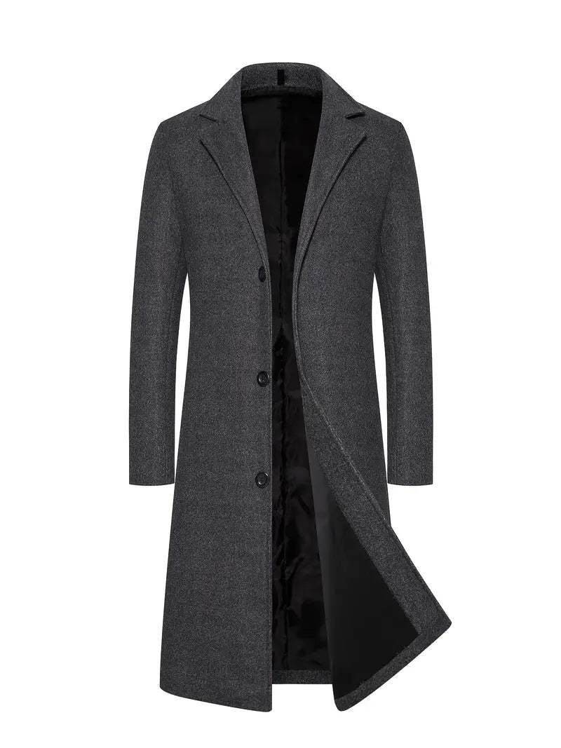 Lairdson Men’s Coat | Full-Length Tailored Overcoat for Winter