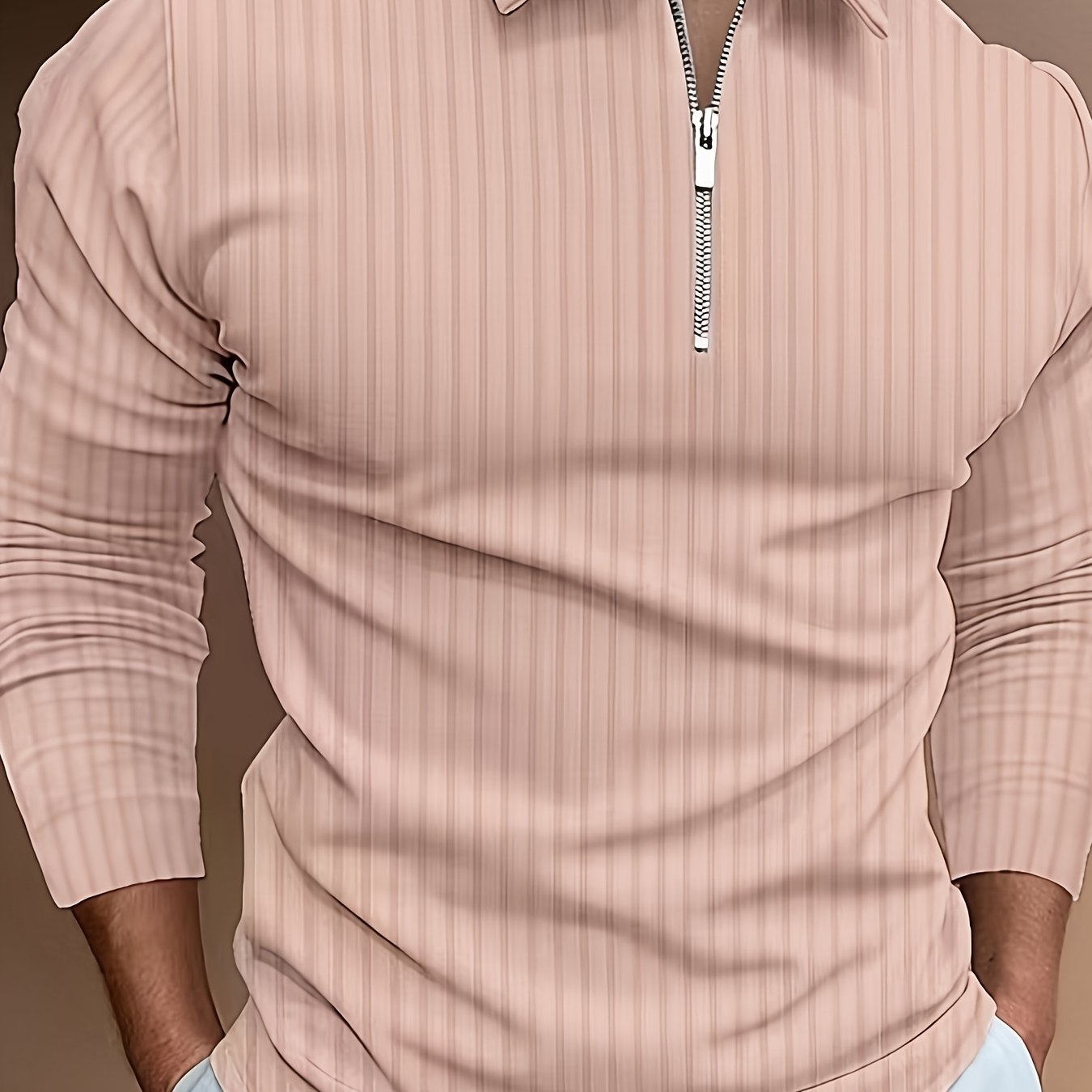 Kewin Shirt | Men's Ribbed Long Sleeve Polo Shirt for Autumn