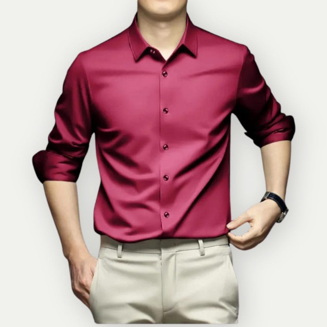 Kahlil Dress Shirt | Men's Slim Fit Satin Shirt