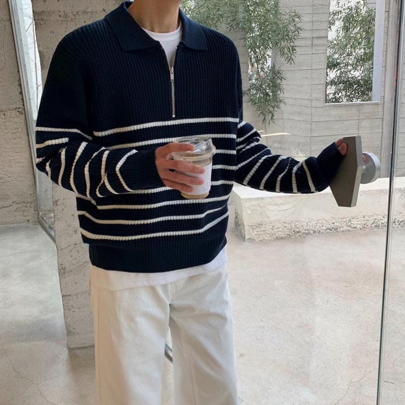 Leofric Men’s Jumper | Two-Tone Knit Jumper for Autumn