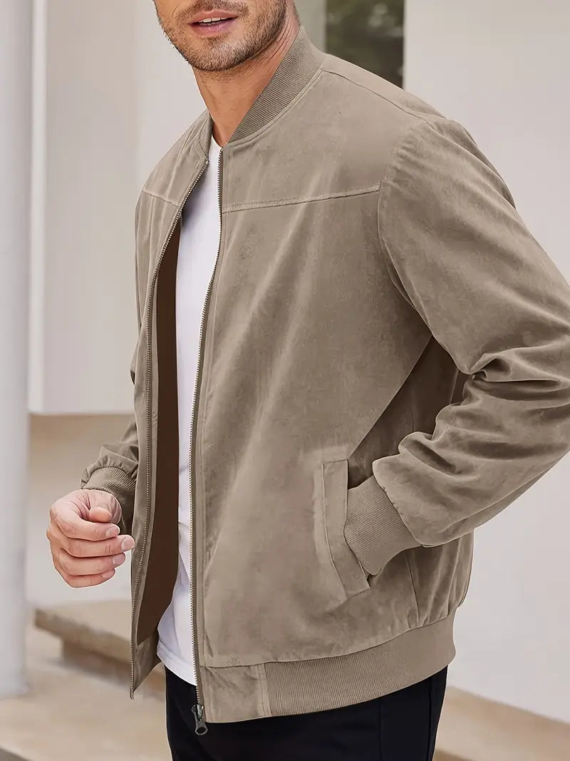 Kenneth Bomber Jacket | Men's Autumn Lightweight Casual Zip-Up Jacket