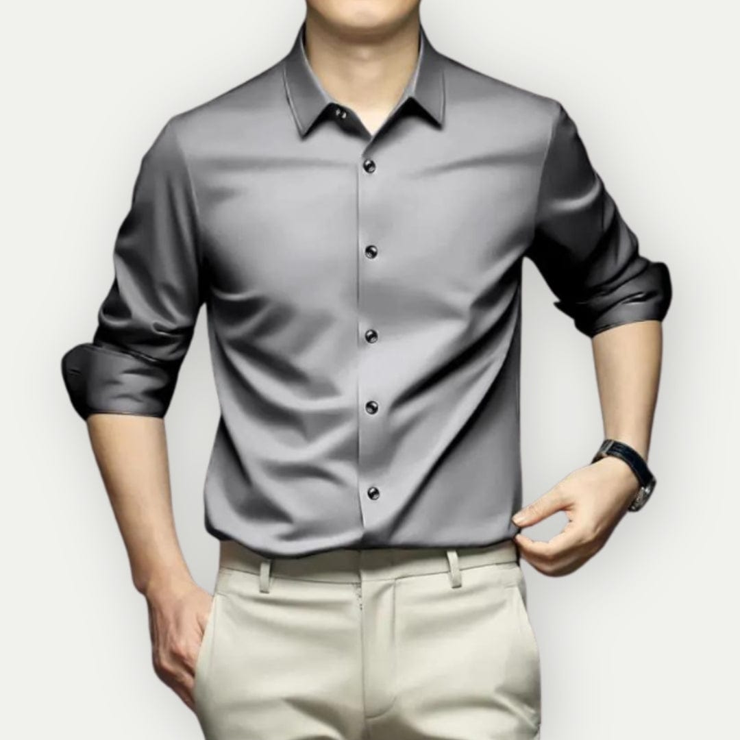 Kahlil Dress Shirt | Men's Slim Fit Satin Shirt