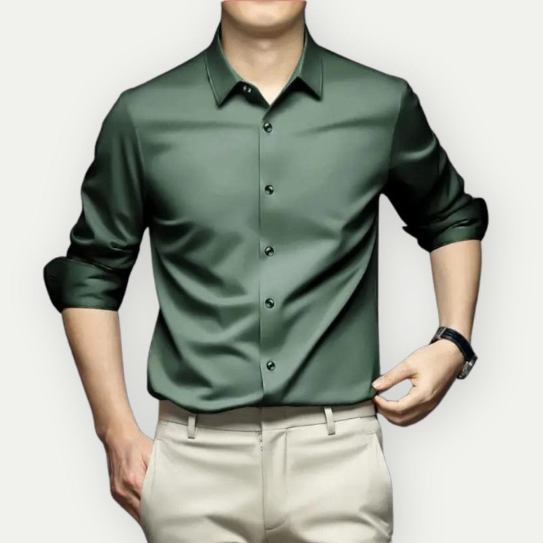 Kahlil Dress Shirt | Men's Slim Fit Satin Shirt