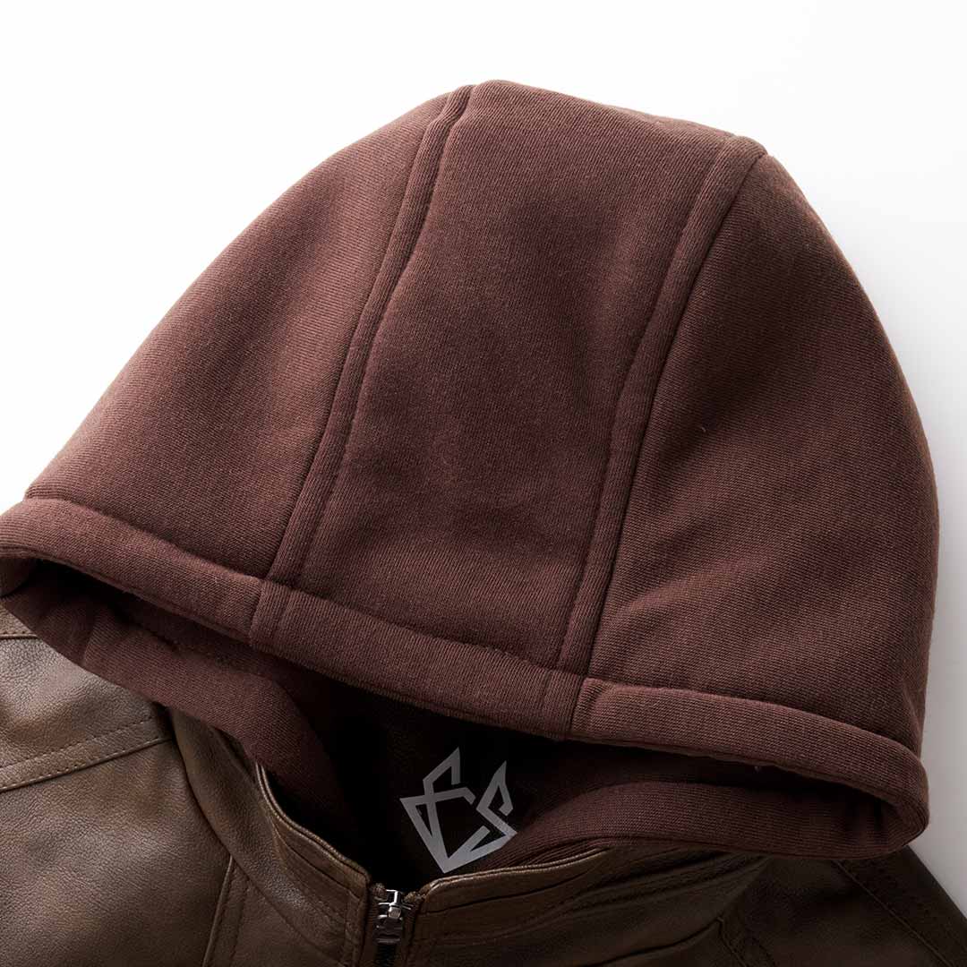 Jabari Men’s Jacket | Motorcycle-Style Jacket with Multi-Pockets and Crochet Detailing for Autumn