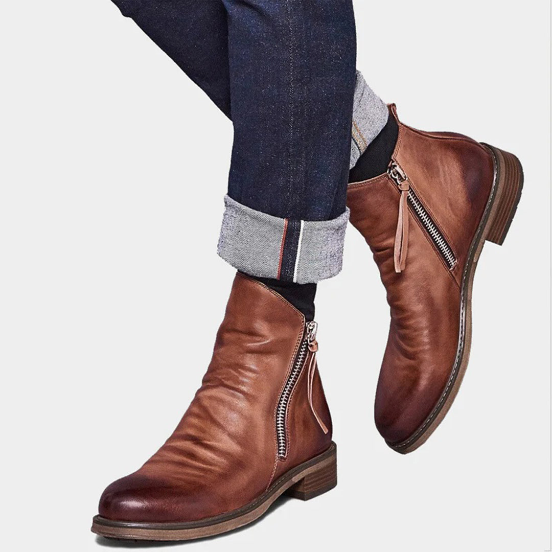 Lance Men’s Boots | Zip-Up Urban Ankle Boots for Autumn