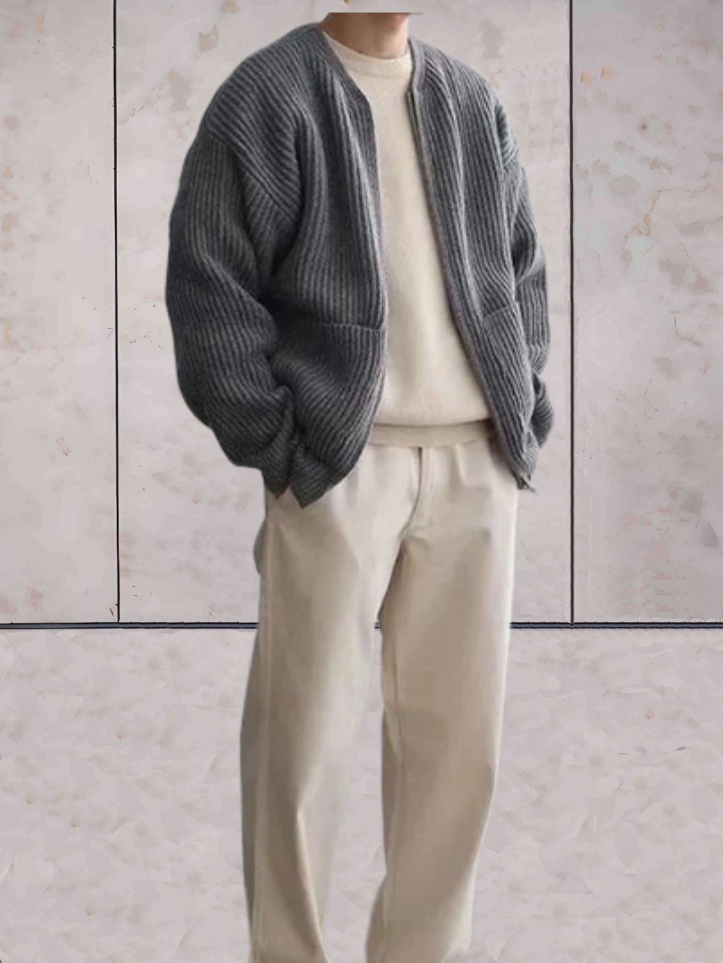 Baelan Vest | Casual Ribbed Knitted Men's Vest with Pockets