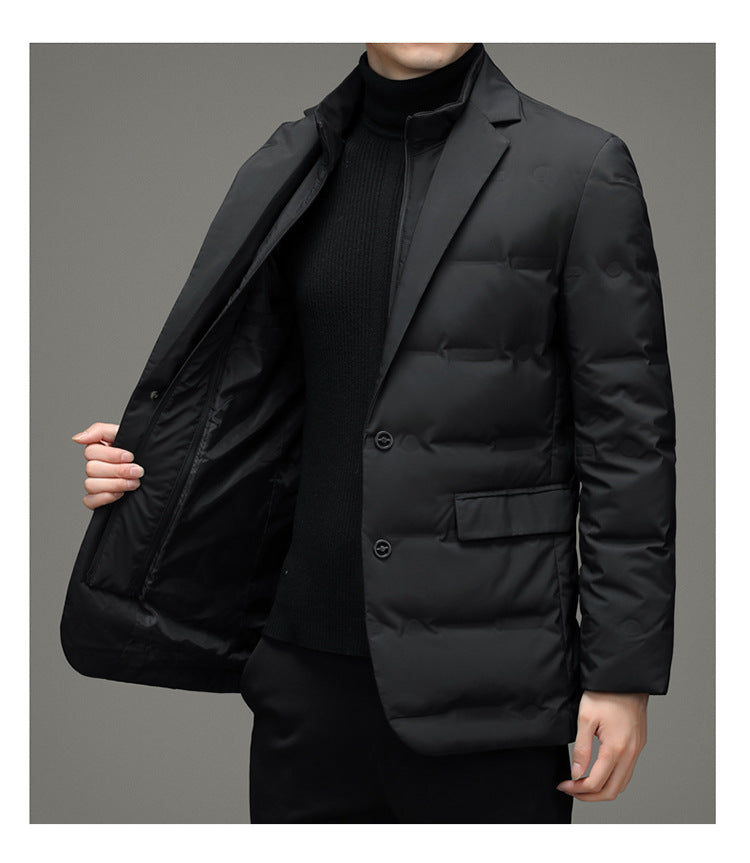 Benedict Down Jacket | Men's Business Casual Suit-Style Puffer