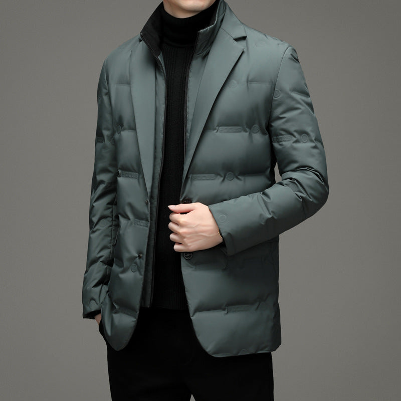 Benedict Down Jacket | Men's Business Casual Suit-Style Puffer