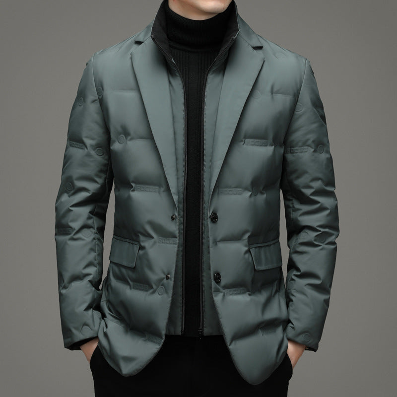 Benedict Down Jacket | Men's Business Casual Suit-Style Puffer