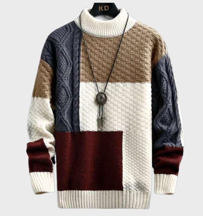Bramwell Sweater | Men's Knitted Sweater with Ribbed Sleeves