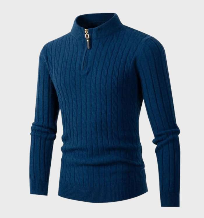 Bryson Sweater | Lance Men's Slim-Fit Knitted Sweater with Zipper