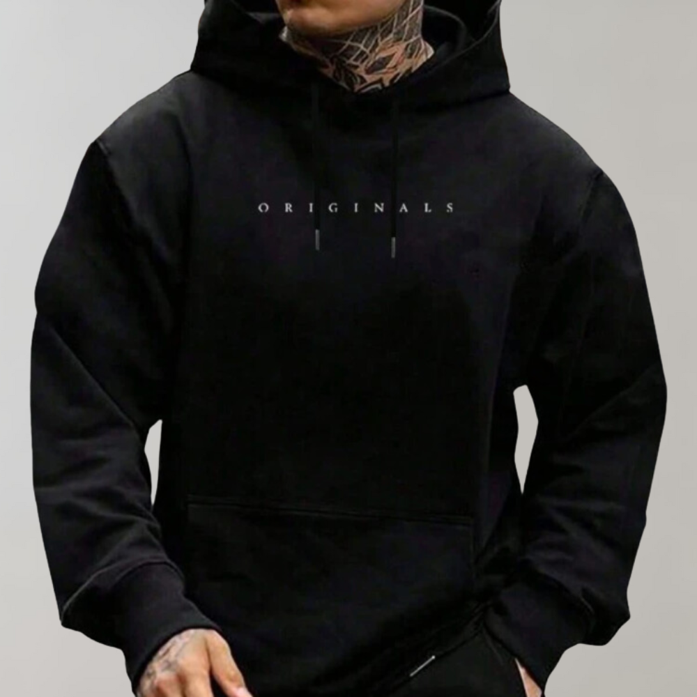 Jacen Men’s Hoodie | Oversized Long Sleeve Hoodie Sweatshirt with Kangaroo Pocket for Autumn