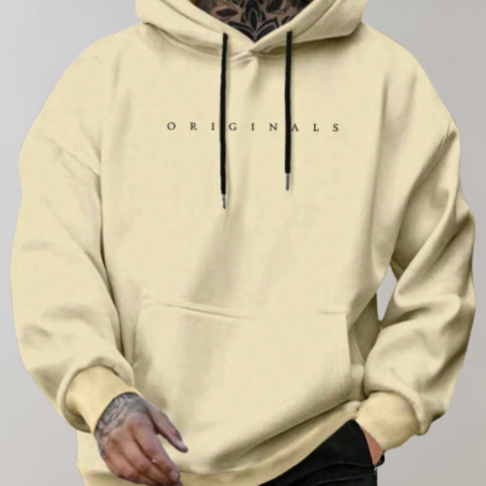 Jacen Men’s Hoodie | Oversized Long Sleeve Hoodie Sweatshirt with Kangaroo Pocket for Autumn
