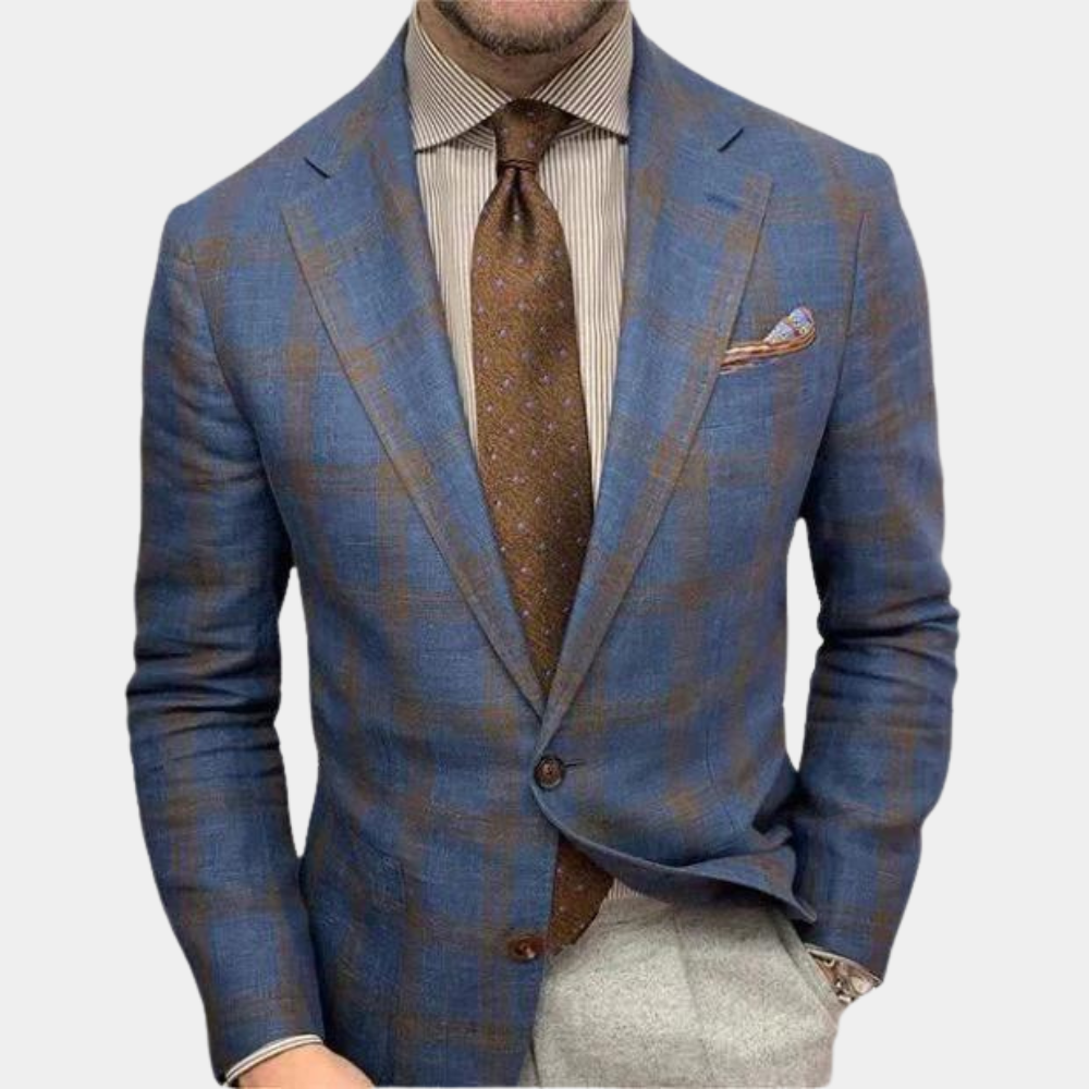 Jaceon Men’s Blazer | Slim Fit Single-Breasted Blazer with Lapel Collar for Autumn
