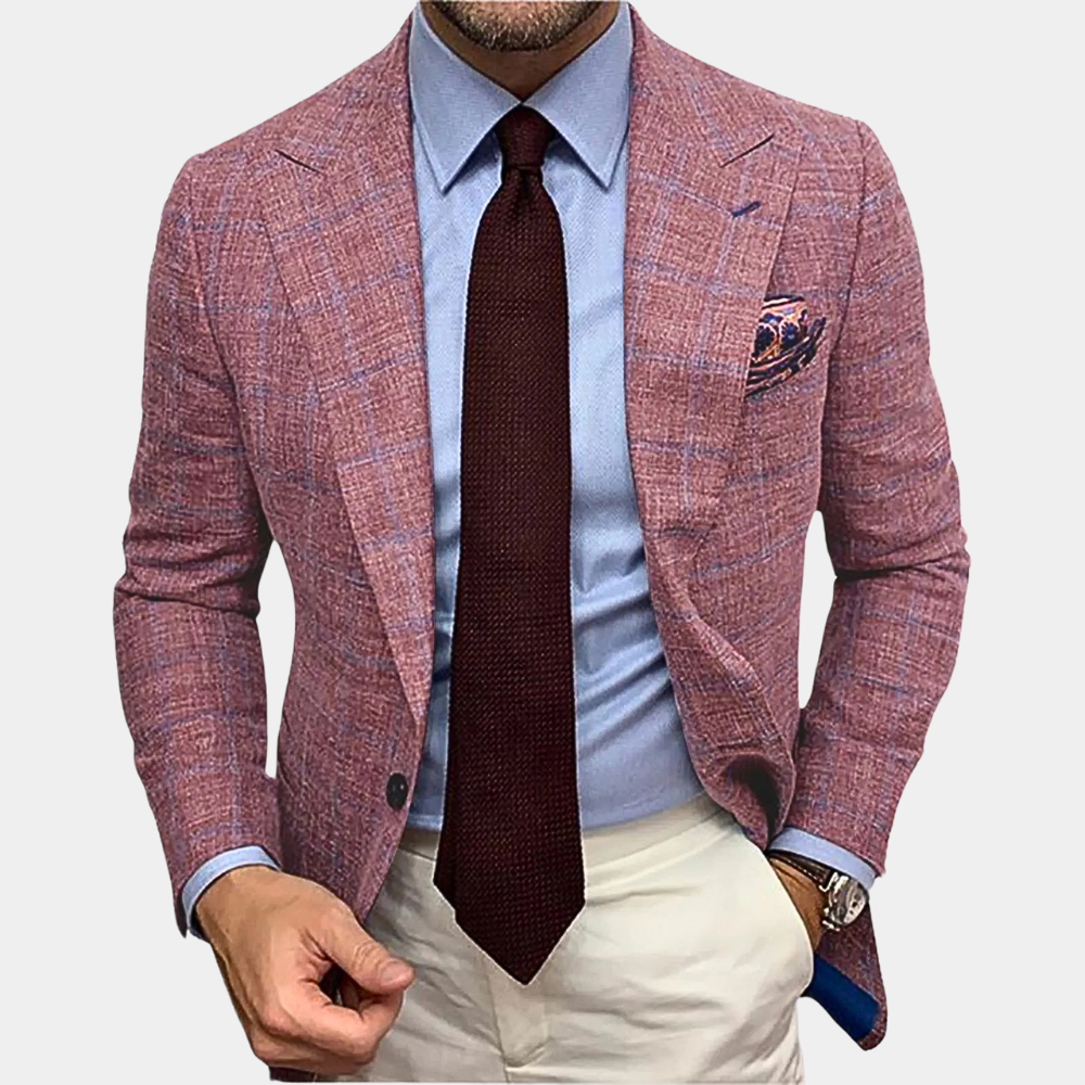 Jaceon Men’s Blazer | Slim Fit Single-Breasted Blazer with Lapel Collar for Autumn