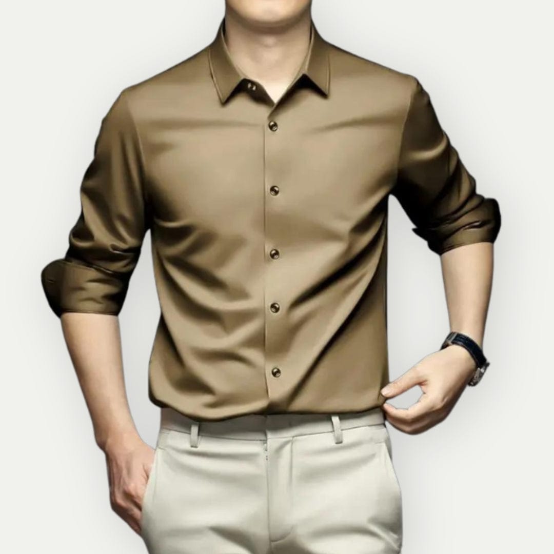 Kahlil Dress Shirt | Men's Slim Fit Satin Shirt
