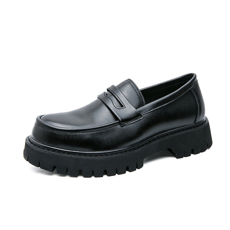Caden Loafers | Men's Platform Height-Increasing Black Loafers