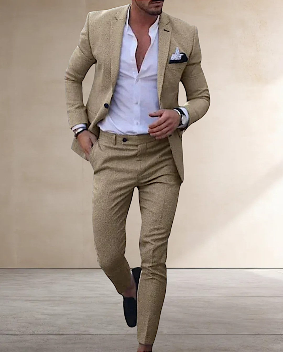 Cameron Suit Set | Men's Single-Breasted Suit with Collared Jacket and Formal Trousers