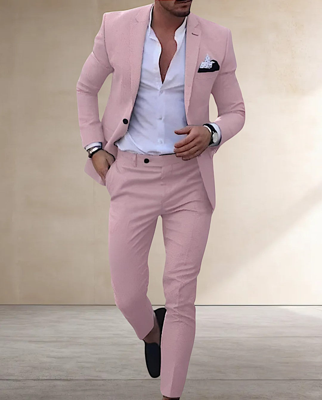 Cameron Suit Set | Men's Single-Breasted Suit with Collared Jacket and Formal Trousers
