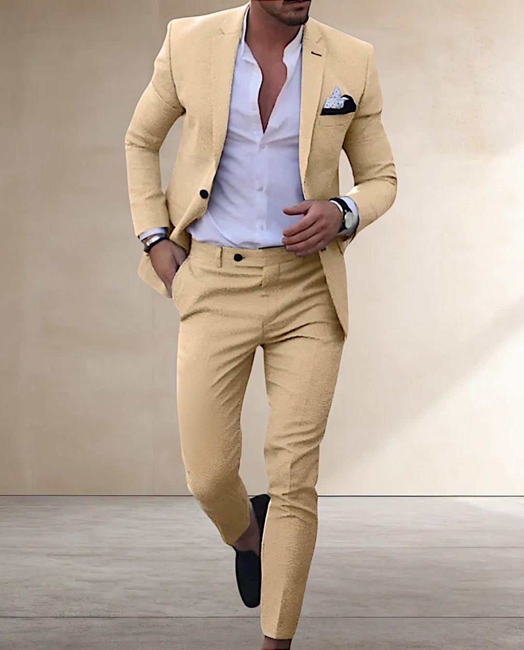 Cameron Suit Set | Men's Single-Breasted Suit with Collared Jacket and Formal Trousers