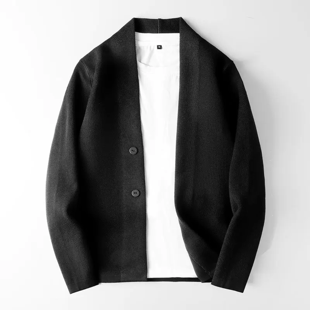 Clive Cardigan | Slim-Fit Ribbed Cardigan with Stylish Details