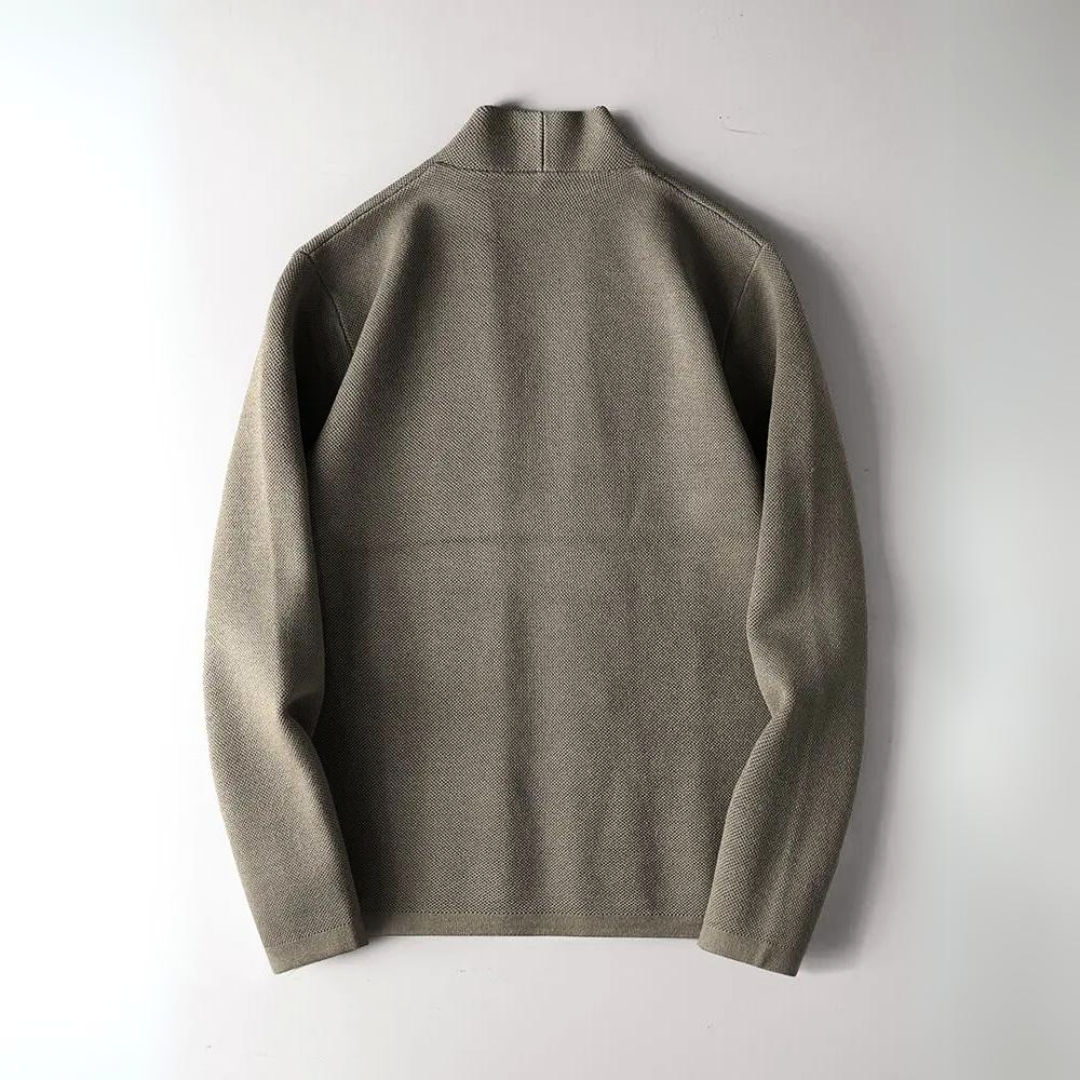 Clive Cardigan | Slim-Fit Ribbed Cardigan with Stylish Details