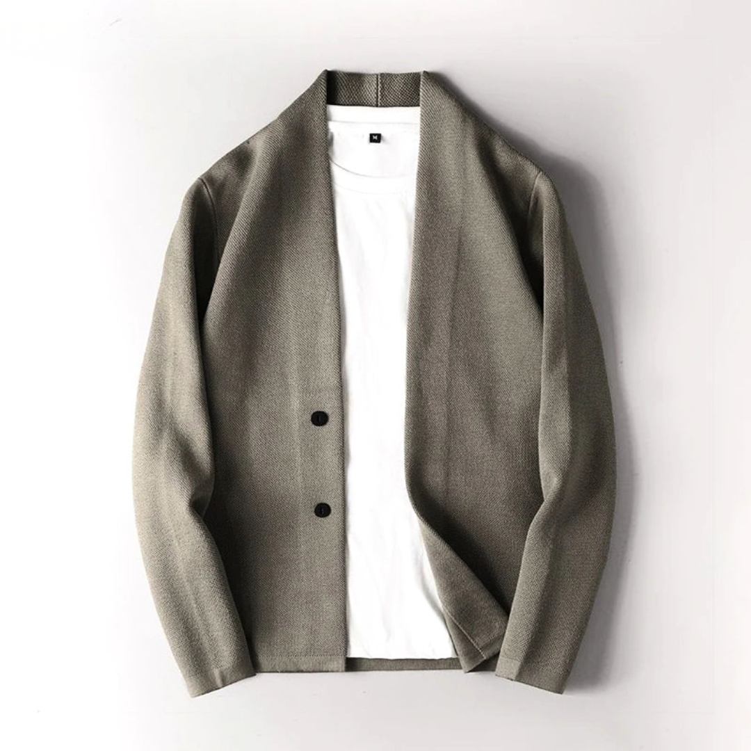 Clive Cardigan | Slim-Fit Ribbed Cardigan with Stylish Details